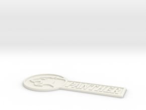 Panther Driver Side Fender Emblem in White Natural Versatile Plastic