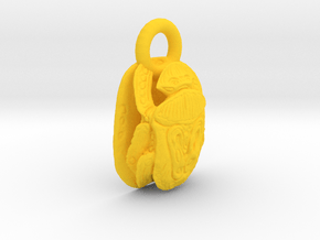 skorobey beetle pendant is a symbol of life  in Yellow Processed Versatile Plastic: Medium