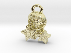 Gagarin 3 in 14k Gold Plated Brass: 15mm