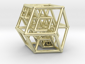 pendantTesseract in 14K Yellow Gold: Large