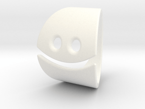 Emoji Happy Ring in White Smooth Versatile Plastic