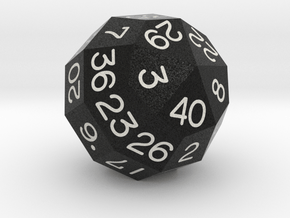 d40 Lentahedron (Black) in Matte High Definition Full Color