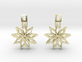 9PointSnowflake in 14k Gold Plated Brass