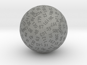 d207 Sphere Dice in Gray PA12
