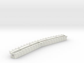 NYC Subway Highline Inner Right Curve 30° N scale in White Natural Versatile Plastic