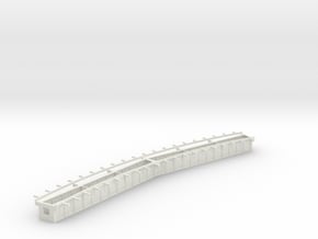 NYC Subway Highline Outer Right Curve 30° N scale in White Natural Versatile Plastic