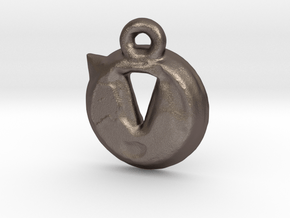 Pendant in Polished Bronzed-Silver Steel