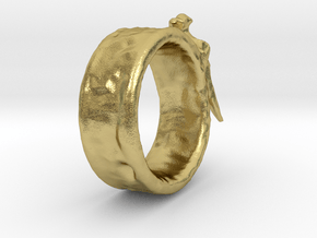 Dragon Ring in Natural Brass