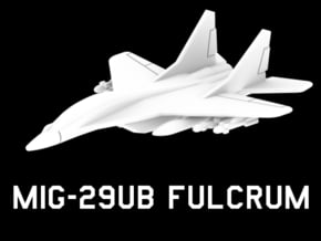 1:400 Scale MiG-29UB Fulcrum (Loaded, Gear Up) in White Natural Versatile Plastic