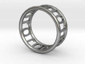 Binary ring in Natural Silver