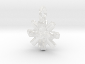 The Star of Happiness Pendant in Clear Ultra Fine Detail Plastic: Small