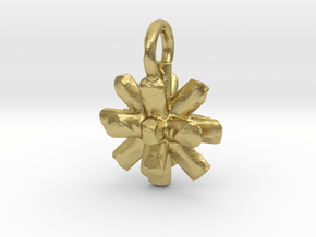 The Star of Happiness Pendant in Natural Brass: Small