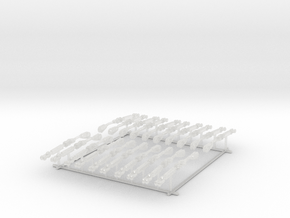 1/35 DKM UBoot Turnbuckles Set 20 pcs in Clear Ultra Fine Detail Plastic