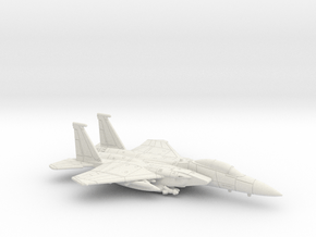 1:285 Scale F-15E (Loaded, Gear Up) in White Natural Versatile Plastic
