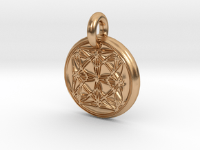 The eight infinity Pendant in Polished Bronze: Medium
