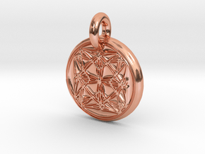 The eight infinity Pendant in Polished Copper: Medium