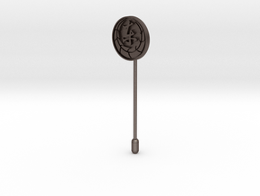Yakuza Like a Dragon Inspired Tojo Clan Lapel Pin in Polished Bronzed-Silver Steel