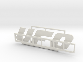 Logo "UFO" für 1:87 (H0 scale) in White Natural Versatile Plastic