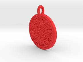 The Guinetic disk of Colombia in Red Processed Versatile Plastic: Medium