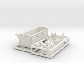 Toilettenwagen 2 - 1:220 (z scale) in White Natural Versatile Plastic