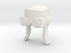 Aviator Helmet for ModiBot in White Natural Versatile Plastic
