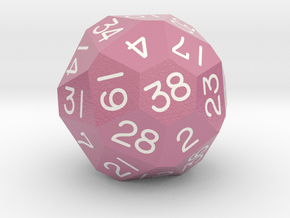 Sixfold Polyhedral d38 (Dark Pink) in Smooth Full Color Nylon 12 (MJF)