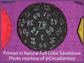 d79 Sphere Dice "Aurelia" in Natural Full Color Sandstone