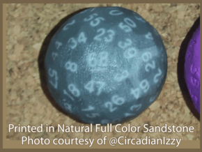 d68 Sphere Dice "Tramoramic" in Natural Full Color Sandstone