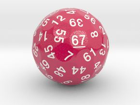 d67 Sphere Dice "Lovelace's Fragments" in Smooth Full Color Nylon 12 (MJF)