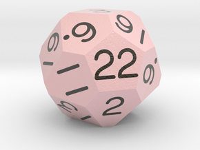 d22 Arcahedron (Amaranth Pink) in Smooth Full Color Nylon 12 (MJF)