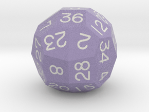 Pyritohedral Symmetric d36 (Twilight Purple) in Natural Full Color Sandstone