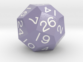 d26 Zuluhedron (Twilight Purple) in Smooth Full Color Nylon 12 (MJF)