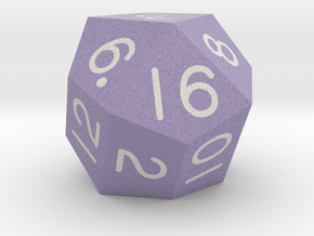 d16 Rosierhedron (Twilight Purple) in Natural Full Color Sandstone