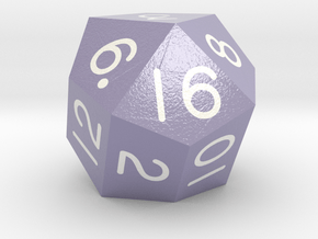 d16 Rosierhedron (Twilight Purple) in Smooth Full Color Nylon 12 (MJF)