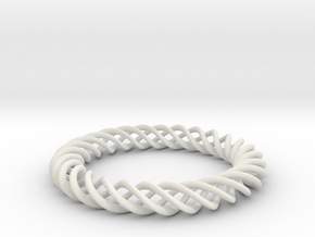 Braiding ring in White Natural Versatile Plastic
