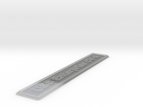 Nameplate USS Enterprise CV-6 (10 cm) in Clear Ultra Fine Detail Plastic