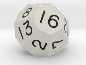 Sevenfold Polyhedral d16 (White) in Matte High Definition Full Color
