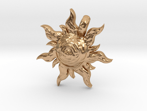 Sun pendant  in Polished Bronze: Medium