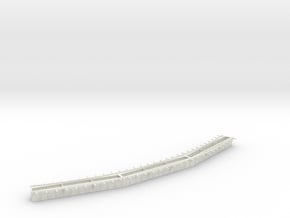 NYC Subway Highline Outer Left Curve 45° N scale in White Natural Versatile Plastic