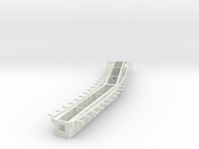 NYC Subway Highline Inner Left Curve 30° N scale in White Natural Versatile Plastic