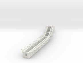 NYC Subway Highline Outer Left Curve 30° N scale in White Natural Versatile Plastic