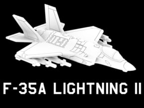 1:285 Scale F-35A (Loaded, Gear Up) in White Natural Versatile Plastic