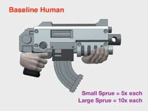 Human : Mk2 Boltfire Guns in Tan Fine Detail Plastic: Small
