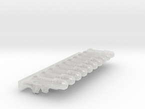 Human : Mk1 Plaspistols (L&R) in Clear Ultra Fine Detail Plastic: Small