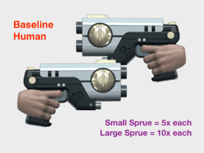 Human : JTF-4 Pulse Pistols (L&R) in Tan Fine Detail Plastic: Small