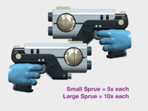 Tau : JTF-4 Pulse Pistols (L&R) in Tan Fine Detail Plastic: Small