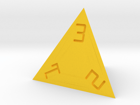 Programmer's D4 in Yellow Smooth Versatile Plastic: Small