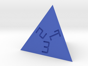 Programmer's D4 (bottom edge) in Blue Smooth Versatile Plastic: Small