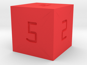 Programmer's D6 in Red Smooth Versatile Plastic: Small