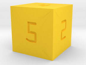 Programmer's D6 in Yellow Smooth Versatile Plastic: Small